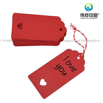 Custom Printing High Quality Promotion Paper Clothing Hang Tag